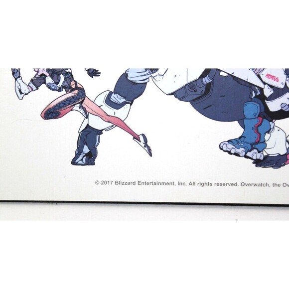 Overwatch Battle Mounted Wall Print 11.5" X 8" Wood Plaque Blizzard Year 2017 - Picture 2 of 7